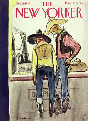 Contrast Wall Art featuring the painting New Yorker October 19 1935 by William Crawford Galbraith