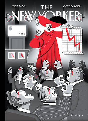 New Yorker Cover with Grim Reaper Wall Art
