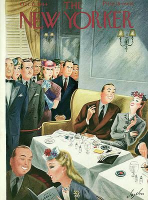 Elegant Restaurant Gathering Scene Painting