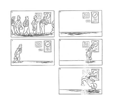 Clock Drawing - New Yorker October 23rd, 1943 by Roberta Macdonald