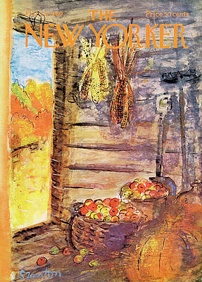 Rustic Autumn Harvest Scene Wall Art