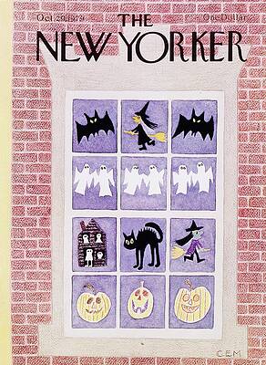 Halloween Creatures Through Window Painting