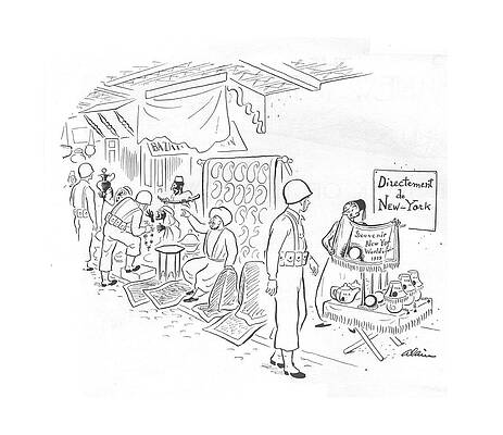 Soldiers at Market Stall Wall Art