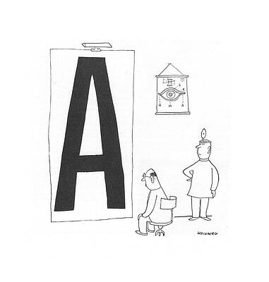 Chart Wall Art featuring the drawing New Yorker October 30th, 1943 by Saul Steinberg