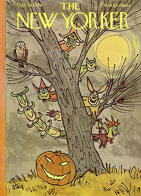 Halloween Creatures Gathering Painting