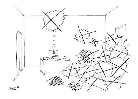 Office with Abstract Thoughts Wall Art