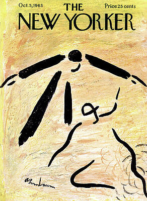 Abstract New Yorker Cover 1963 Painting
