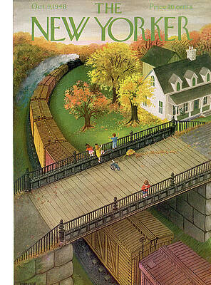 Autumn Day at the Train Bridge Wall Art