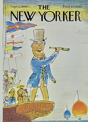 Holding Painting - New Yorker September 12th 1964 by Joseph Low