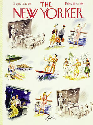 Contrast Wall Art featuring the painting New Yorker September 14 1940 by Constantin Alajalov