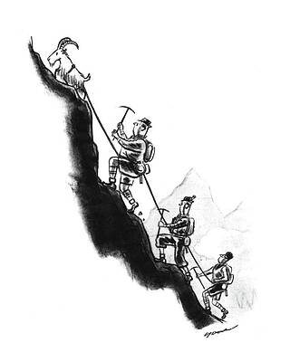 Hiking Drawing - New Yorker September 14th, 1940 by Leonard Dove