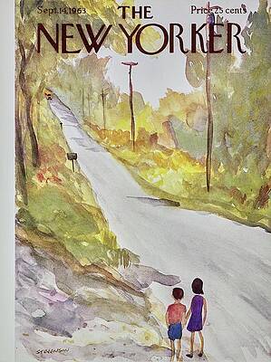 Public Wall Art featuring the painting New Yorker September 14th 1963 by James Stevenson