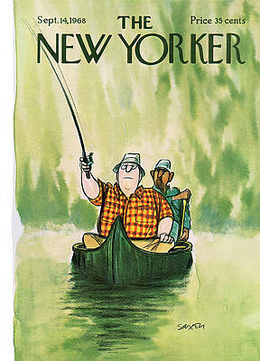 Fish Painting - New Yorker September 14th, 1968 by Charles Saxon