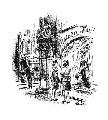 Paris Drawing - New Yorker September 16th, 1944 by Alan Dunn