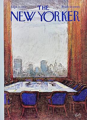 City Skyline from Elegant Dining Room Painting