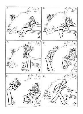 Sexy Drawing - New Yorker September 18th, 1943 by Julian de Miskey