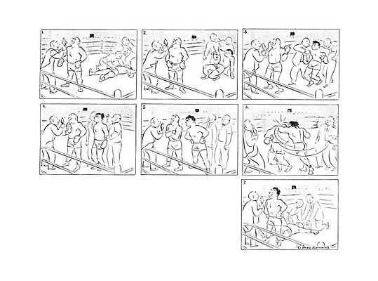 Round Drawing - New Yorker September 18th, 1943 by Roberta Macdonald