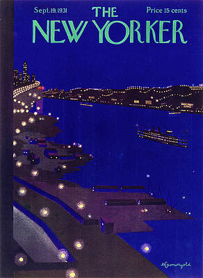 Night View of the New York Harbor Wall Art
