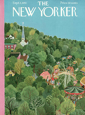 1951 New Yorker Cover with Carnival Wall Art