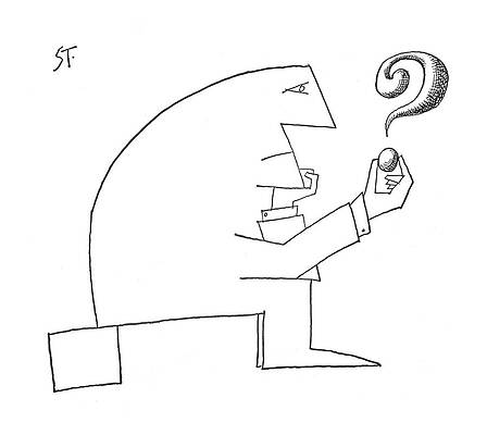 Abstract Contemplation with Question Mark Wall Art