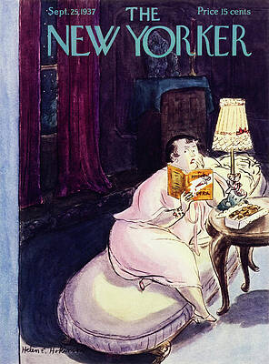 Eating Painting - New Yorker September 25, 1937 by Helene E Hokinson