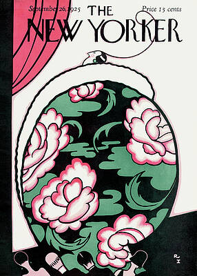 Vintage Magazine Cover with Floral Design Wall Art