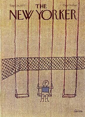 New Yorker Cover with Child on Swing Wall Art