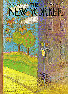New Yorker Cover with Colorful Mural Painting