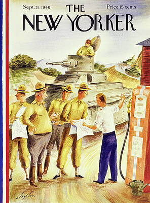 War Painting - New Yorker September 28 1940 by Constantin Alajalov
