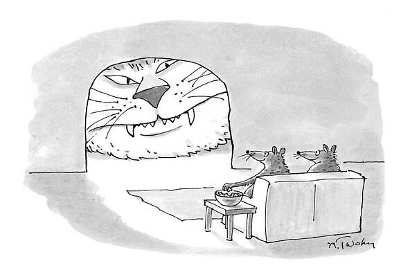 Sitting Drawing - New Yorker September 28th, 1998 by Mike Twohy