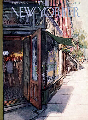 City Street and Cafe Painting