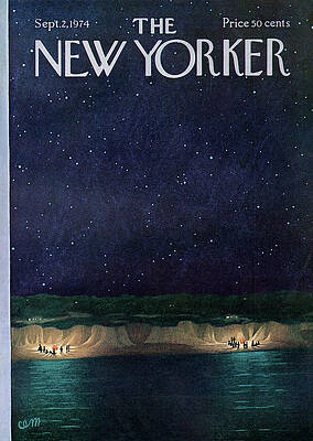 Starry Night at Seaside Gathering Wall Art