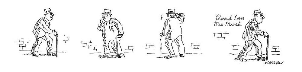 Attractive Drawing - New Yorker September 2nd, 1974 by James Stevenson