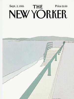 Seaside Walkway Scene Painting