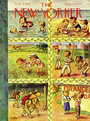 Children's Activities on a Summer Day Painting