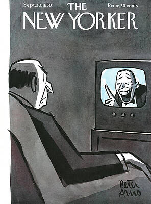 Vintage TV Satire Scene Wall Art