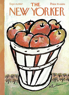 Basket of Apples on Magazine Cover Wall Art