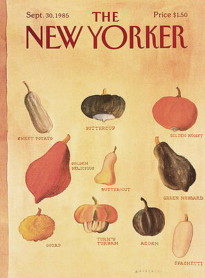 Vintage New Yorker Vegetable Cover Wall Art