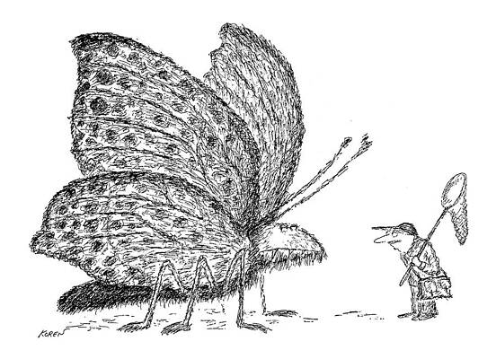 Enormous Butterfly and Inquisitive Catcher Wall Art