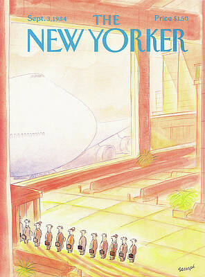 Airplane View from Airport Lounge Painting