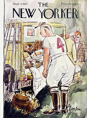 Vintage New Yorker Polo Scene Painting