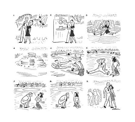 Sailor Wall Art featuring the drawing New Yorker September 4th, 1943 by  Alain