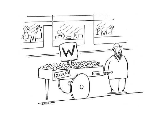 Jewish Wall Art featuring the drawing New Yorker September 6th, 1941 by Otto Soglow