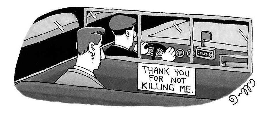 Passenger Wall Art featuring the drawing New Yorker September 6th, 1999 by J.C.  Duffy