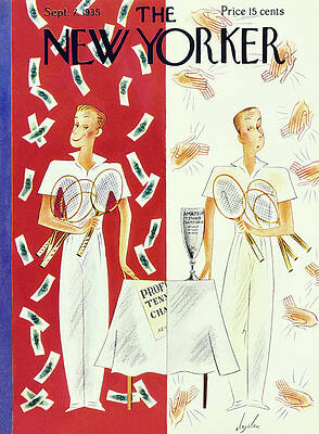 The New Yorker Tennis Cover Painting