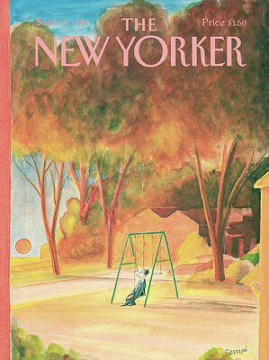 Autumn Swing on a Quiet Street Wall Art