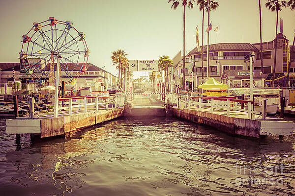 California Wall Art featuring the photograph Newport Beach Balboa Island Ferry Dock Photo by Paul Velgos