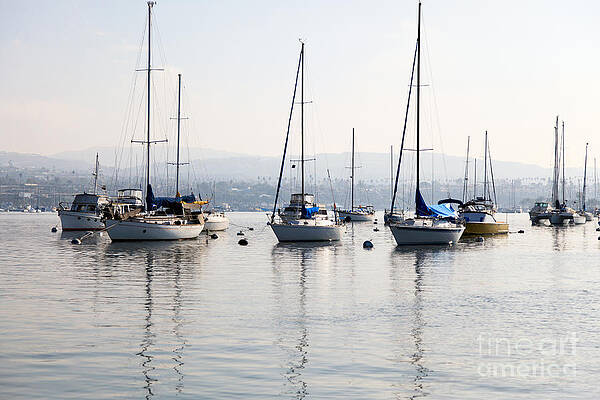 California Wall Art featuring the photograph Newport Beach Bay Harbor California by Paul Velgos