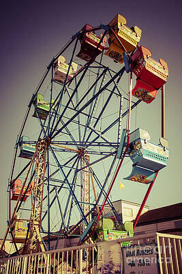 California Wall Art featuring the photograph Newport Beach Ferris Wheel In Balboa Fun Zone Photo by Paul Velgos