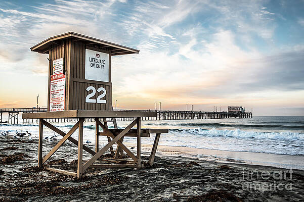 California Wall Art featuring the photograph Newport Beach Pier And Lifeguard Tower 22 Photo by Paul Velgos